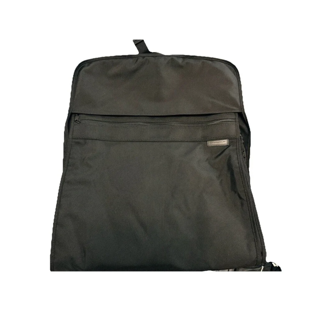 Briggs & Riley Baseline Garment Bag Black Ballistic Nylon BiFold Travel Suit Bag
